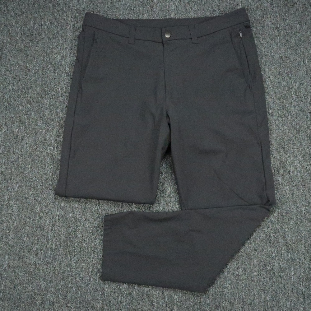 Lululemon Pants Men 34x28 Obsidian Commission Slim Warpstreme Trouser Zip Pocket